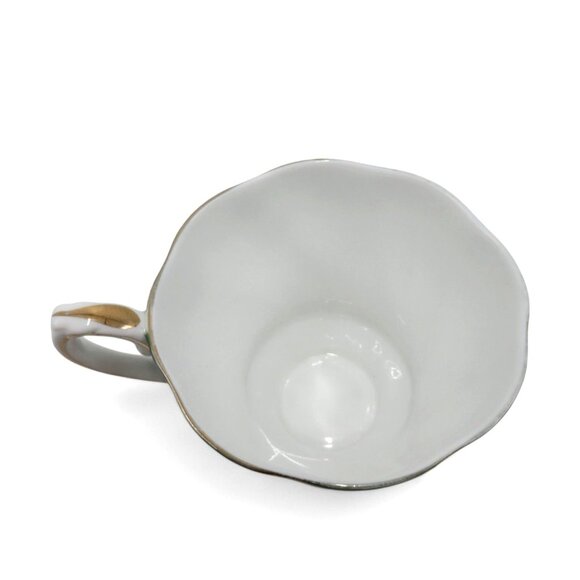 ROYAL GRAFTON Teacup and Saucer Set Elegant Green Gold Floral Vintage - Picture 8 of 12